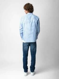 Zadig & Voltaire Stan Shirt Ciel -Zadig & Voltaire Clothing WMSH00285 CIEL BACK