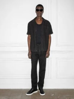 Zadig & Voltaire Sloan Linen Shirt Black -Zadig & Voltaire Clothing WMSH00288 NOIR ADDI 1 2