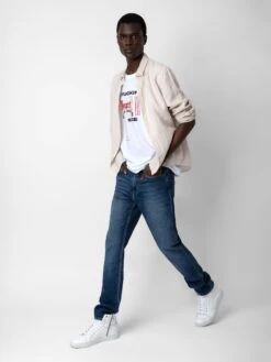 Zadig & Voltaire Stan Linen Shirt Naturel -Zadig & Voltaire Clothing WMSH00290 NATUREL ADDI 1