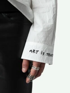 Zadig & Voltaire Stan Shirt White 11 Zadig & Voltaire Stan Shirt White -Zadig & Voltaire Clothing WMSH00291 BLANC ADDI 2 662ba93d11116