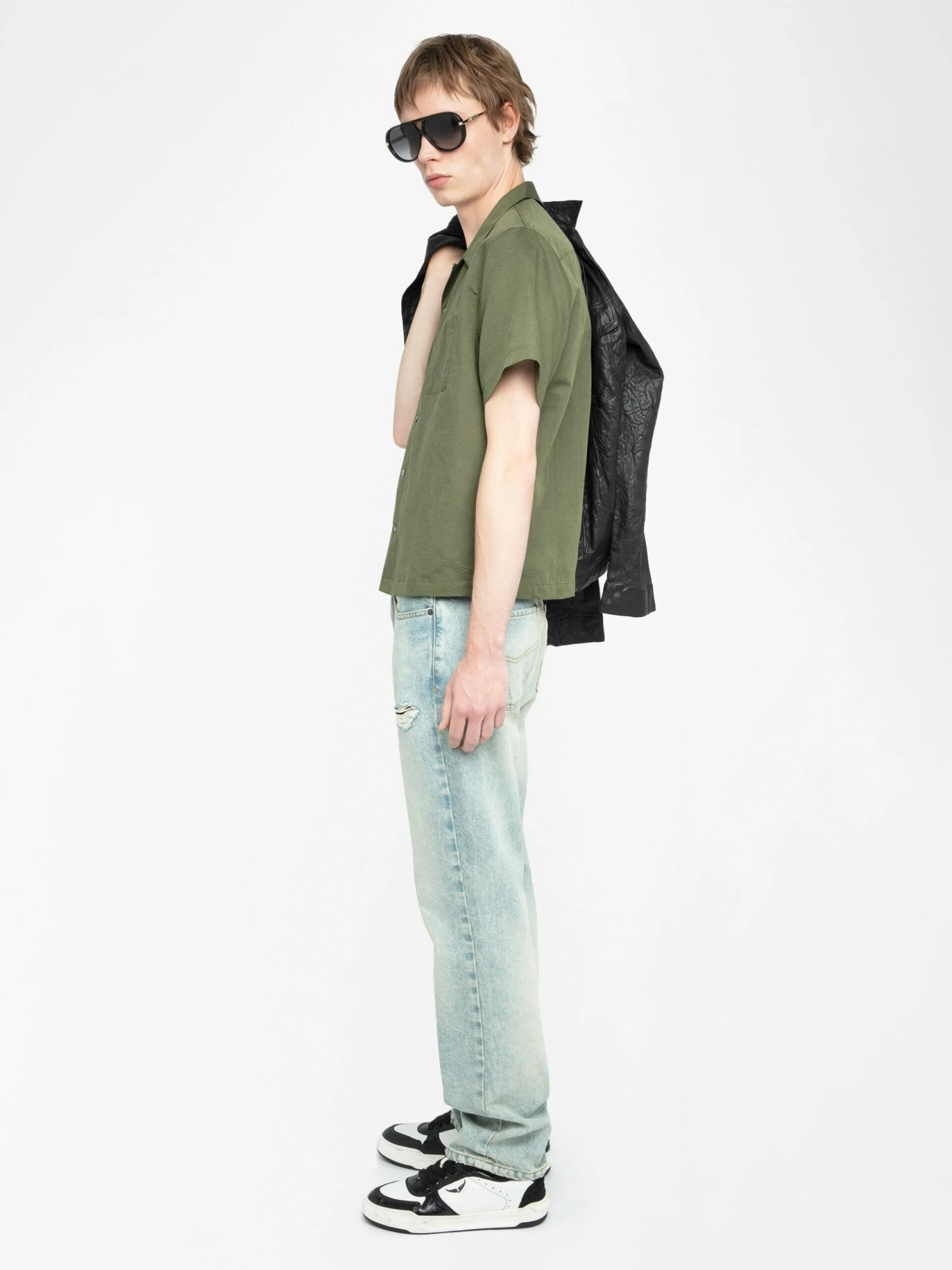 Zadig & Voltaire Slony Shirt Used Kaki 6 Zadig & Voltaire Slony Shirt Used Kaki - Image 4