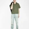 Zadig & Voltaire Slony Shirt Used Kaki -Zadig & Voltaire Clothing WMSH01328 USED KAKI SHOOTING 6801201c13238