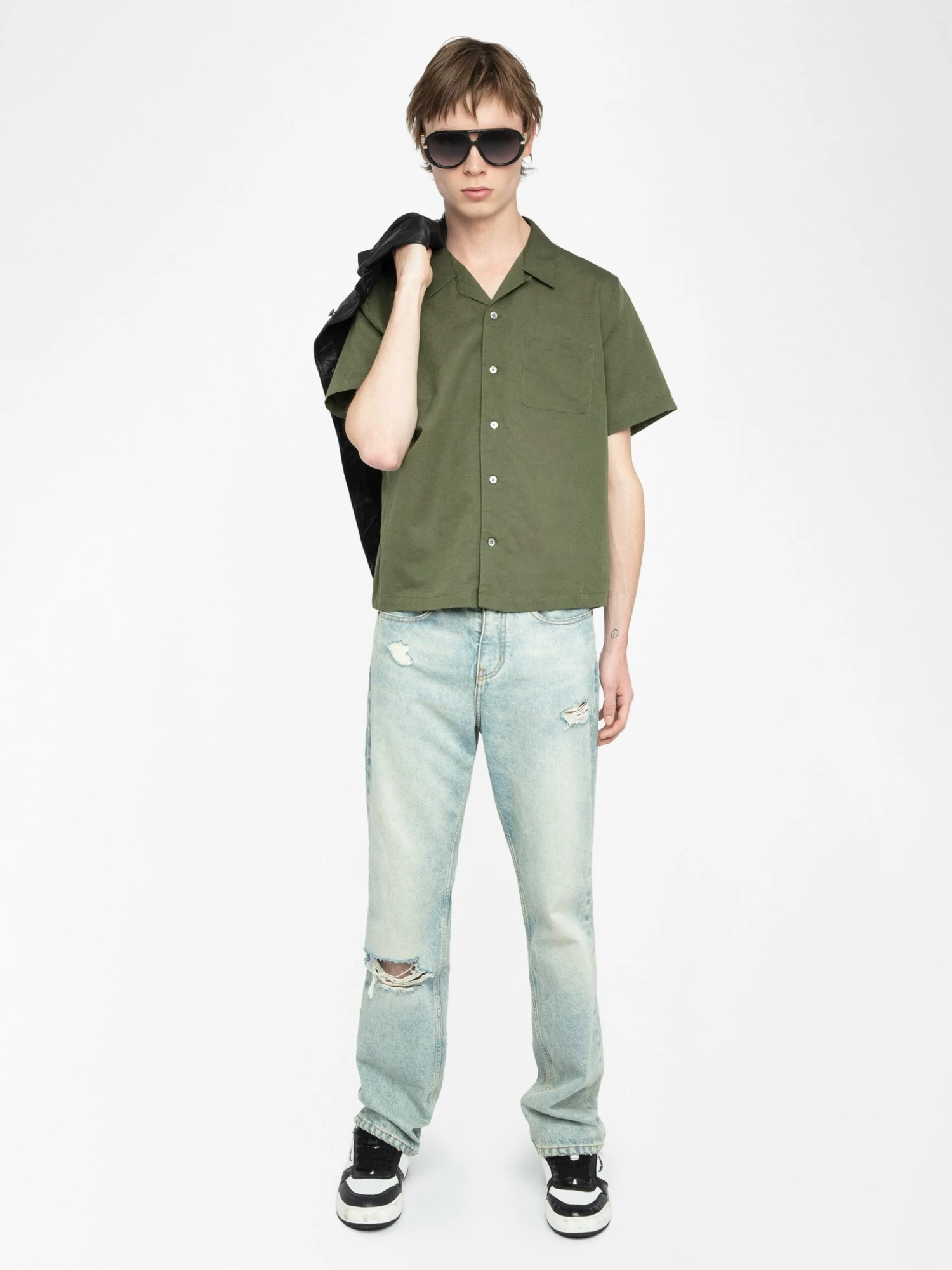 Zadig & Voltaire Slony Shirt Used Kaki 3 Zadig & Voltaire Slony Shirt Used Kaki