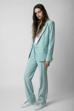 Zadig & Voltaire Voyage Blazer Celadon 9 Zadig & Voltaire Voyage Blazer Celadon -Zadig & Voltaire Clothing WWBL00005 CELADON 3