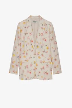 Zadig & Voltaire Vegy Linen Blazer Vanille -Zadig & Voltaire Clothing WWBL00791 VANILLE