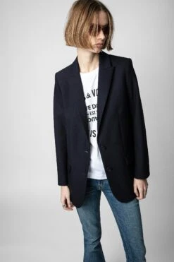 Zadig & Voltaire Viva Strass Jacket Encre