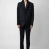 Zadig & Voltaire Vivi Blazer Black -Zadig & Voltaire Clothing WWBL00804 NOIR 2