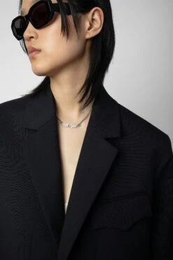 Zadig & Voltaire Vivi Blazer Black 9 Zadig & Voltaire Vivi Blazer Black -Zadig & Voltaire Clothing WWBL00804 NOIR 3