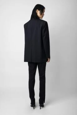 Zadig & Voltaire Vivi Blazer Black 10 Zadig & Voltaire Vivi Blazer Black -Zadig & Voltaire Clothing WWBL00804 NOIR 5
