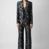 Zadig & Voltaire Vegy Jacquard Blazer Black 2 Zadig & Voltaire Vegy Jacquard Blazer Black -Zadig & Voltaire Clothing WWBL00827 NOIR 3