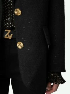 Zadig & Voltaire Vicka Blazer Black -Zadig & Voltaire Clothing WWBL00838 NOIR ADDI 2 6704e40e88837