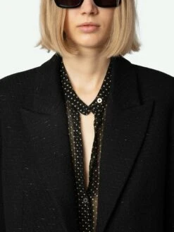 Zadig & Voltaire Vicka Blazer Black -Zadig & Voltaire Clothing WWBL00838 NOIR ADDI 3 6704e461d112f