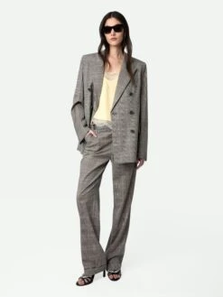 Zadig & Voltaire Vaena Blazer Grey -Zadig & Voltaire Clothing WWBL00845 GRIS HOVER