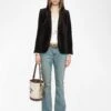 Zadig & Voltaire Vavy Velvet Blazer Dark Chocolate -Zadig & Voltaire Clothing WWBL00864 DARK CHOCOLATE SHOOTING 6849a39859ef2