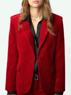 Zadig & Voltaire Vavy Velvet Blazer Velvet 14 Zadig & Voltaire Vavy Velvet Blazer Velvet -Zadig & Voltaire Clothing WWBL00864 VELVET HOVER 669535eecaf23