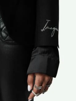 Zadig & Voltaire Very Diamanté Blazer Black -Zadig & Voltaire Clothing WWBL00867 NOIR ADDI 2 6683f282ee82b
