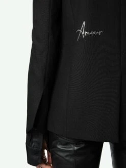 Zadig & Voltaire Very Diamanté Blazer Black -Zadig & Voltaire Clothing WWBL00867 NOIR ADDI 4 6683f3232ff7f