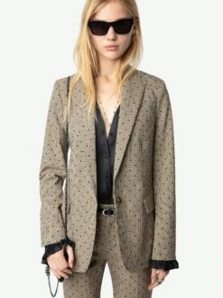 Zadig & Voltaire Valse Blazer Camel -Zadig & Voltaire Clothing WWBL01890 CAMEL ADDI 3 67234fc11e57b