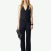 Zadig & Voltaire Emaux Wool Vest Encre -Zadig & Voltaire Clothing WWBL01913 ENCRE SHOOTING 6723500cb14c2