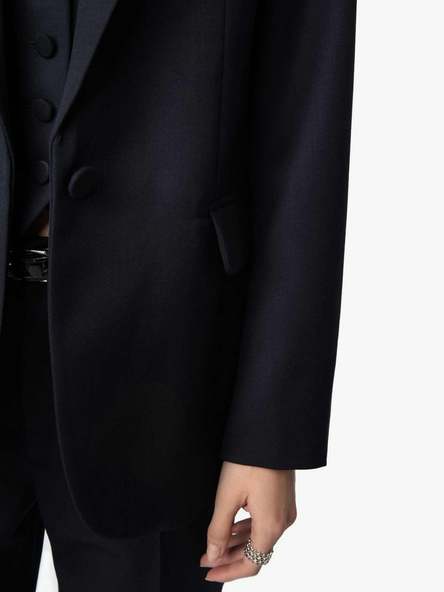 Zadig & Voltaire Valse Wool Blazer Encre 7 Zadig & Voltaire Valse Wool Blazer Encre - Image 5