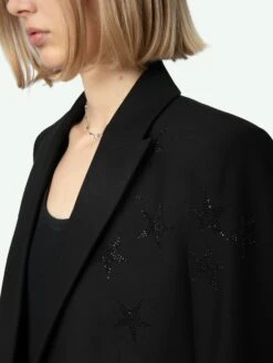 Zadig & Voltaire Viva Strass Star Blazer Black 18 Zadig & Voltaire Viva Strass Star Blazer Black -Zadig & Voltaire Clothing WWBL01922 BLACK HOVER 66fd183bdd924