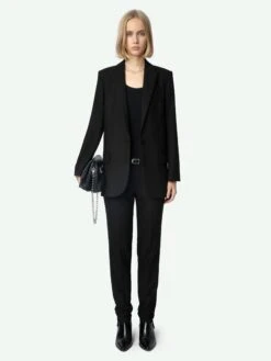 Zadig & Voltaire Viva Strass Star Blazer Black