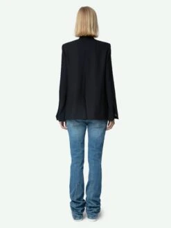 Zadig & Voltaire Very Bis Blazer Encre -Zadig & Voltaire Clothing WWBL01924 ENCRE BACK 677eb5a227288