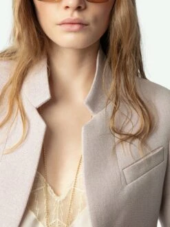 Zadig & Voltaire Very Women's Pink Blazer Lilas -Zadig & Voltaire Clothing WWBL01930 LILAS HOVER 67a9e25ba82e7