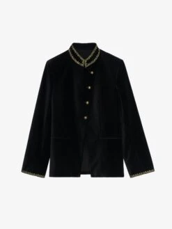 Zadig & Voltaire Blazer Verysa Velours Black -Zadig & Voltaire Clothing WWBL01933 BLACK PACKSHOT 687df39d03ee1