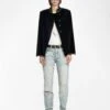 Zadig & Voltaire Blazer Verysa Velours Black -Zadig & Voltaire Clothing WWBL01933 BLACK SHOOTING 687df5d8e4526