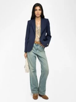 Zadig & Voltaire Vavy Blazer Blueberry 11 Zadig & Voltaire Vavy Blazer Blueberry -Zadig & Voltaire Clothing WWBL01937 BLUEBERRY ADDI 1 686b85e2968e5