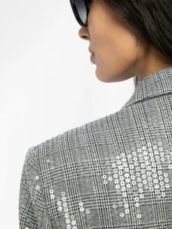 Zadig & Voltaire Vanille Sequin Blazer Black -Zadig & Voltaire Clothing WWBL01941 BLACK HOVER 686b84842b638