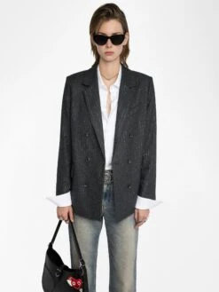 Zadig & Voltaire Vaska Blazer Anthracite 13 Zadig & Voltaire Vaska Blazer Anthracite -Zadig & Voltaire Clothing WWBL01942 ANTHRACITE HOVER 6877c2d814669