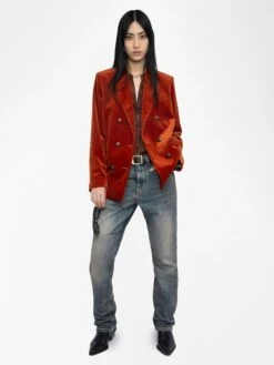Zadig & Voltaire Vaska Velvet Blazer Burn -Zadig & Voltaire Clothing WWBL01943 BURN ADDI 1 685d23d21d550