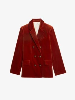 Zadig & Voltaire Vaska Velvet Blazer Burn -Zadig & Voltaire Clothing WWBL01943 BURN PACKSHOT 68628786e6f46