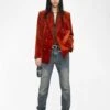 Zadig & Voltaire Vaska Velvet Blazer Burn -Zadig & Voltaire Clothing WWBL01943 BURN SHOOTING 685d22a2415ae