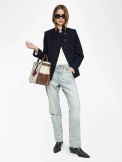 Zadig & Voltaire Verysa Navy Asymmetrical Blazer Encre -Zadig & Voltaire Clothing WWBL01944 ENCRE ADDI 1 6849a42d815da