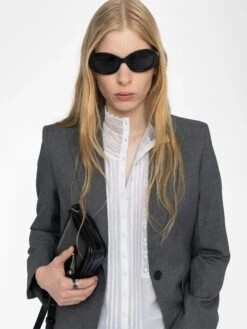 Zadig & Voltaire Vavy Blazer Gris Chine -Zadig & Voltaire Clothing WWBL01946 GRIS CHINE ADDI 3 6837026111501