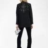 Zadig & Voltaire Viva Black Rhinestone Blazer Black -Zadig & Voltaire Clothing WWBL01947 BLACK BACK 683701922411a