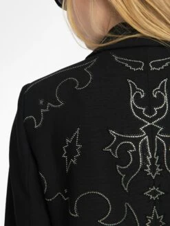 Zadig & Voltaire Viva Black Rhinestone Blazer Black -Zadig & Voltaire Clothing WWBL01947 BLACK HOVER 683702b3bbeb7