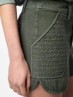 Zadig & Voltaire Sei Shorts Kaki -Zadig & Voltaire Clothing WWBS00133 KAKI ADDI 1