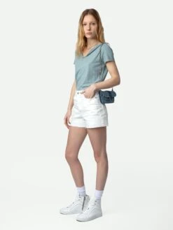 Zadig & Voltaire Sissi Denim Shorts Judo -Zadig & Voltaire Clothing WWBS00136 JUDO HOVER