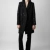 Zadig & Voltaire Marco Studs Coat Black -Zadig & Voltaire Clothing WWCO00201 NOIR 2