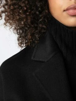 Zadig & Voltaire Meli Coat Black -Zadig & Voltaire Clothing WWCO00214 NOIR ADDI 1 667ed6c20f3b4