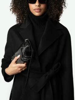 Zadig & Voltaire Meli Coat Black -Zadig & Voltaire Clothing WWCO00214 NOIR HOVER 667ed6e5c499c