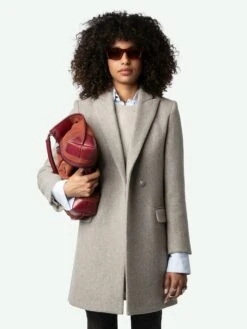 Zadig & Voltaire Marco Coat Latte -Zadig & Voltaire Clothing WWCO00219 LATTE ADDI 1 6683f4351e822