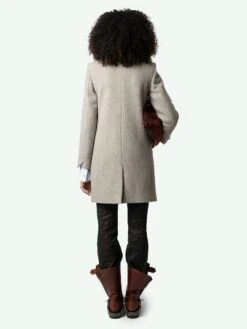 Zadig & Voltaire Marco Coat Latte -Zadig & Voltaire Clothing WWCO00219 LATTE BACK 6683f3c0db502