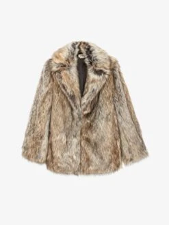 Zadig & Voltaire Faune Short Faux Fur Coat Naturel -Zadig & Voltaire Clothing WWCO01216 NATUREL PACKSHOT 6728b3db7c2a5