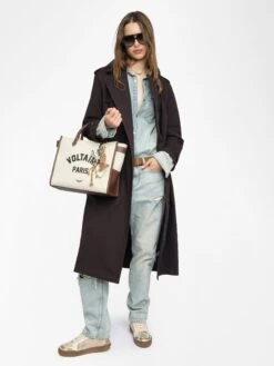 Zadig & Voltaire Kenar Trench Coat Dark Chocolate -Zadig & Voltaire Clothing WWCO01715 DARK CHOCOLATE ADDI 1 684853161e4d7