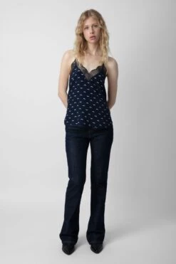 Zadig & Voltaire Christy Polka Wings Camisole Marine